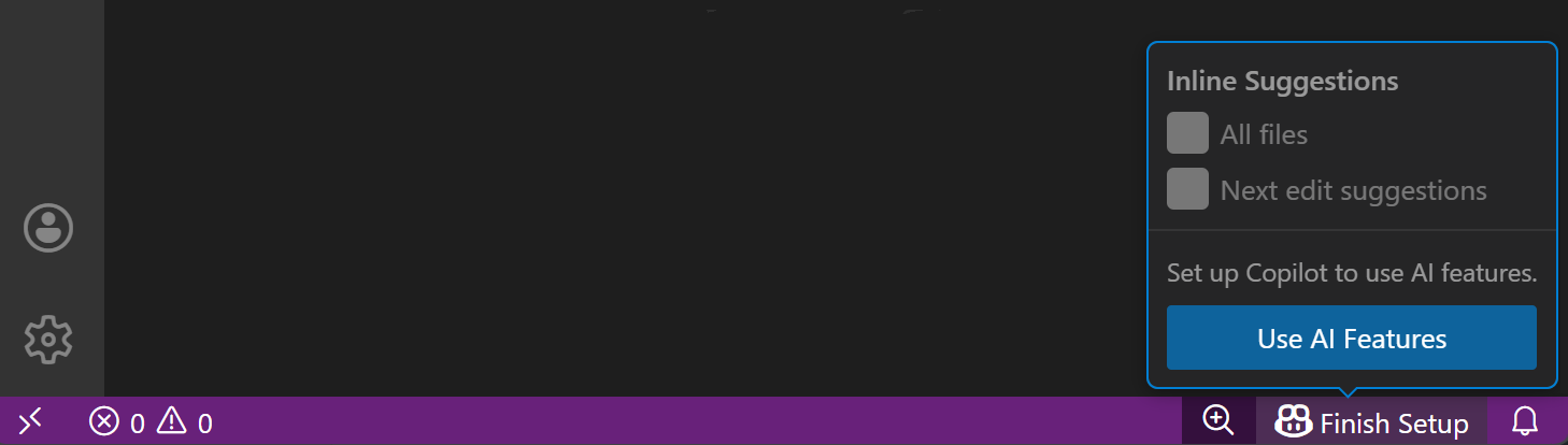 Copilot status bar